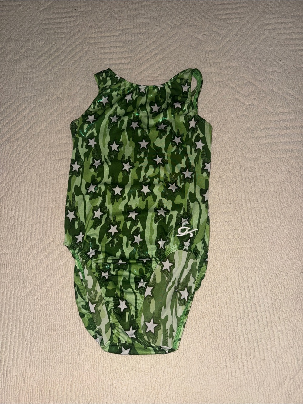 GK Green Camo Star Gymnastics Leotard (Adult Large)